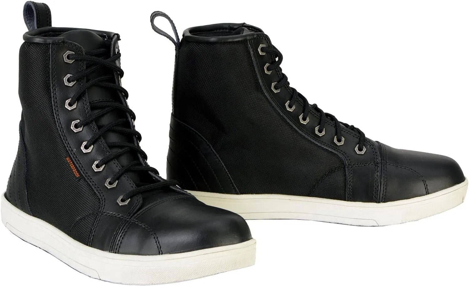 Milwaukee Leather Men's Motorcycle Reinforced Street Biker Casual Riding Shoes Leather Suede Canvas - 10.5