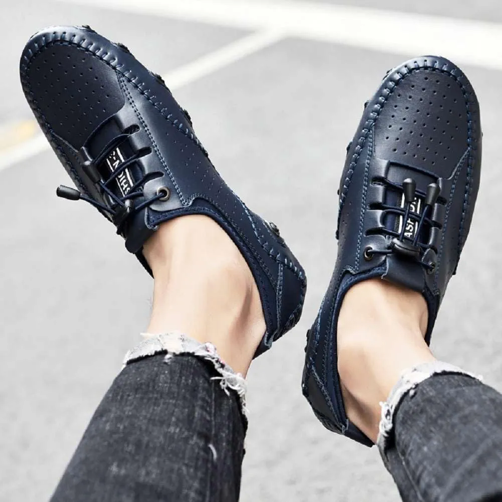 mitvr Men’s Casual Leather Loafers Shoes Penny Loafers Moccasin Flats Boat Shoes