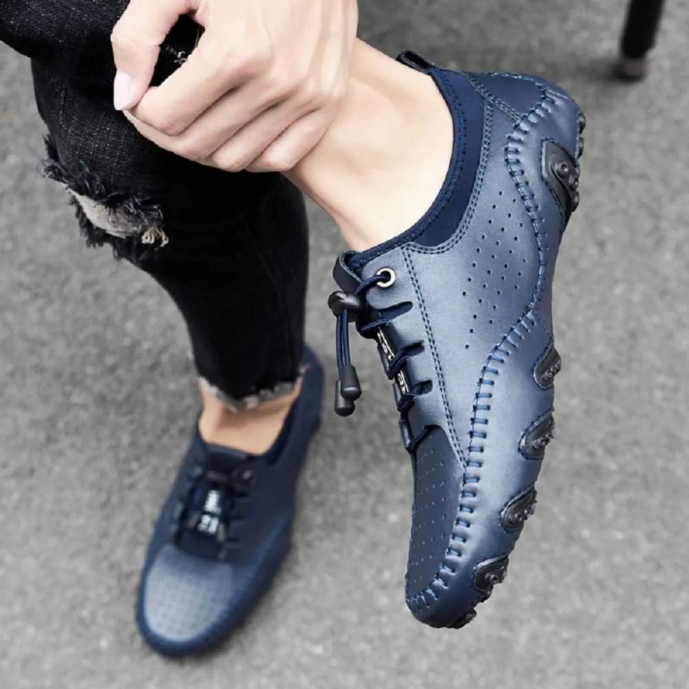 mitvr Men’s Casual Leather Loafers Shoes Penny Loafers Moccasin Flats Boat Shoes