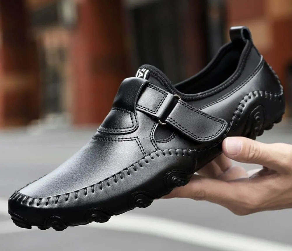 mitvr Men’s Casual Leather Loafers Shoes Penny Loafers Moccasin Flats Boat Shoes