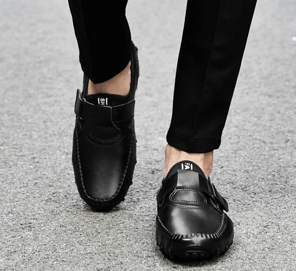 mitvr Men’s Casual Leather Loafers Shoes Penny Loafers Moccasin Flats Boat Shoes