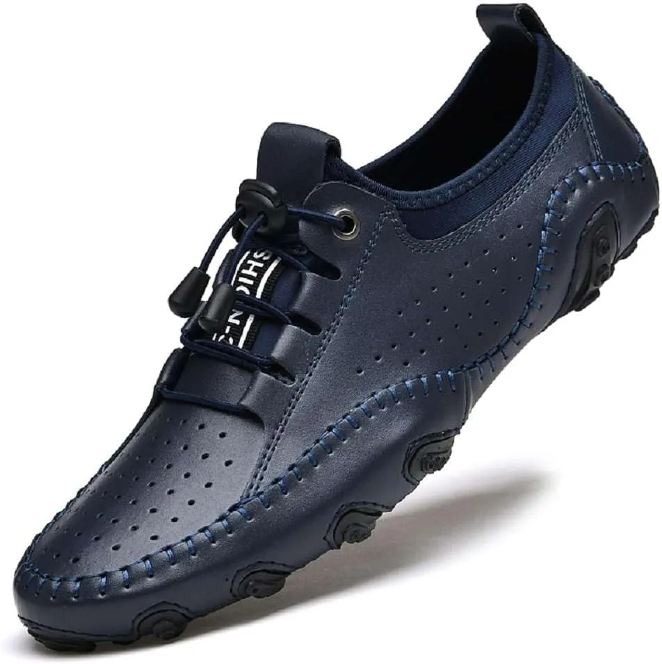 mitvr Men’s Casual Leather Loafers Shoes Penny Loafers Moccasin Flats Boat Shoes