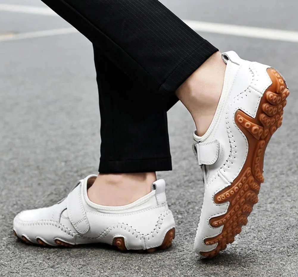mitvr Men’s Casual Leather Loafers Shoes Penny Loafers Moccasin Flats Boat Shoes