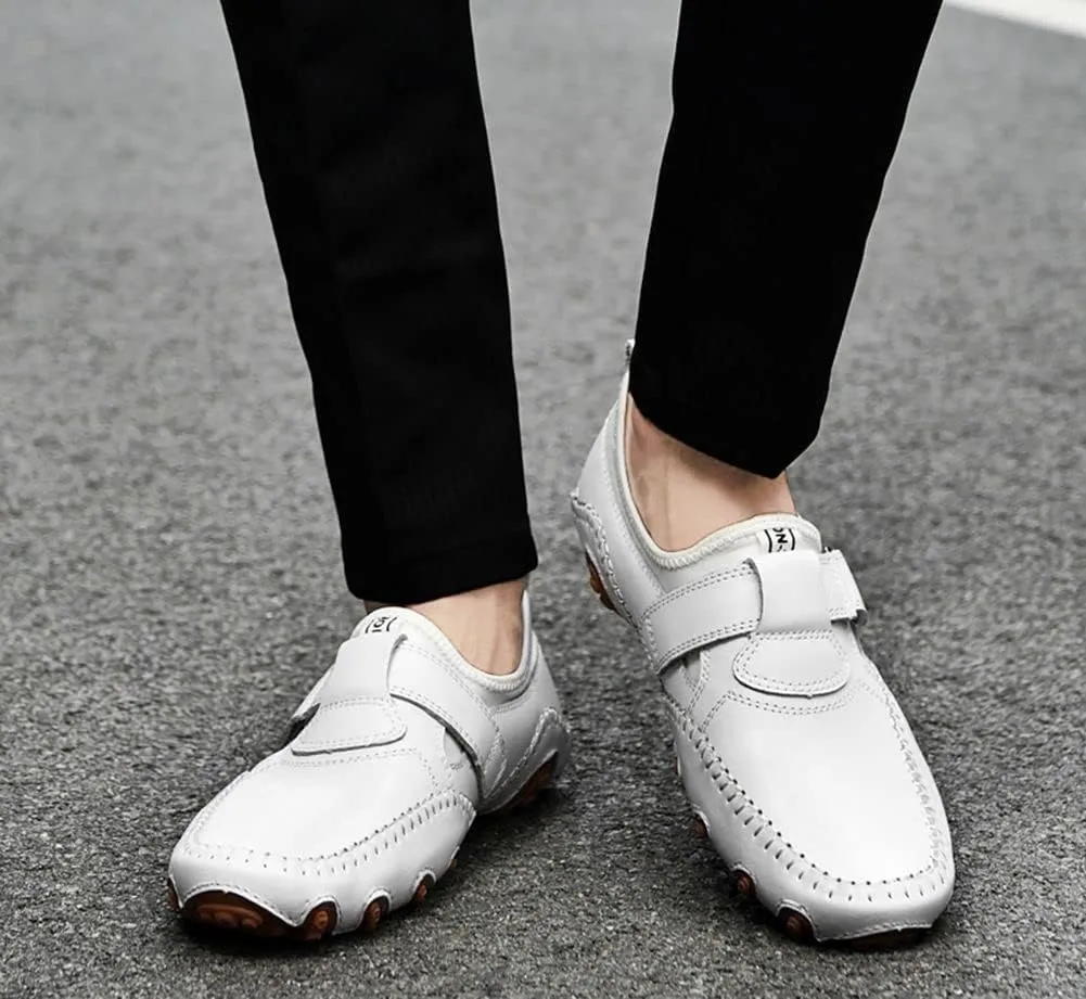 mitvr Men’s Casual Leather Loafers Shoes Penny Loafers Moccasin Flats Boat Shoes
