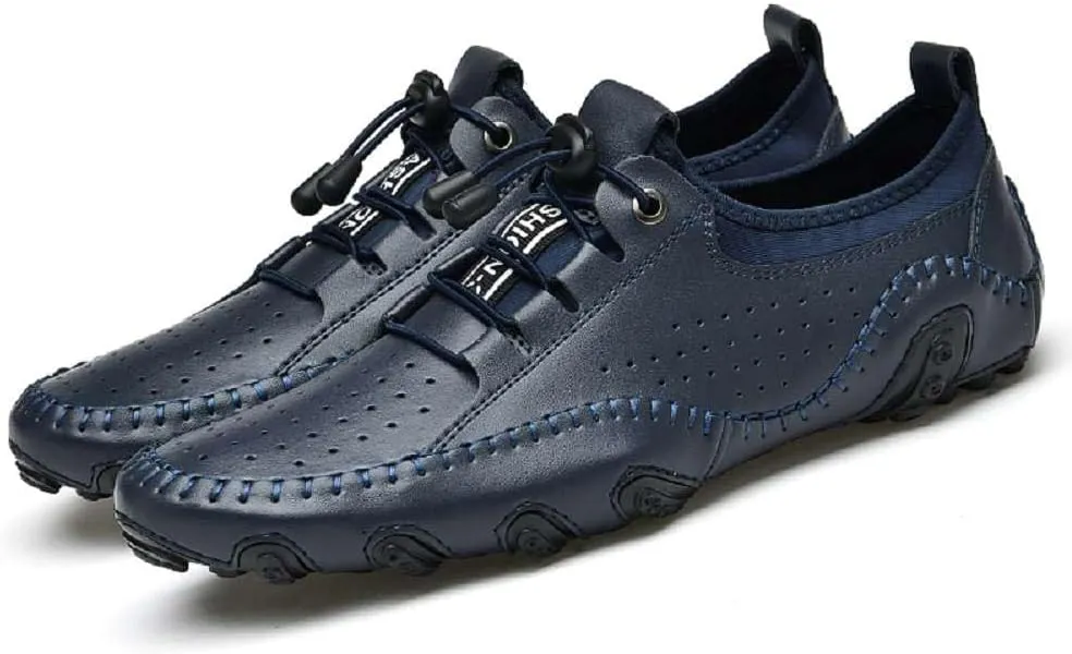 mitvr Men’s Casual Leather Loafers Shoes Penny Loafers Moccasin Flats Boat Shoes