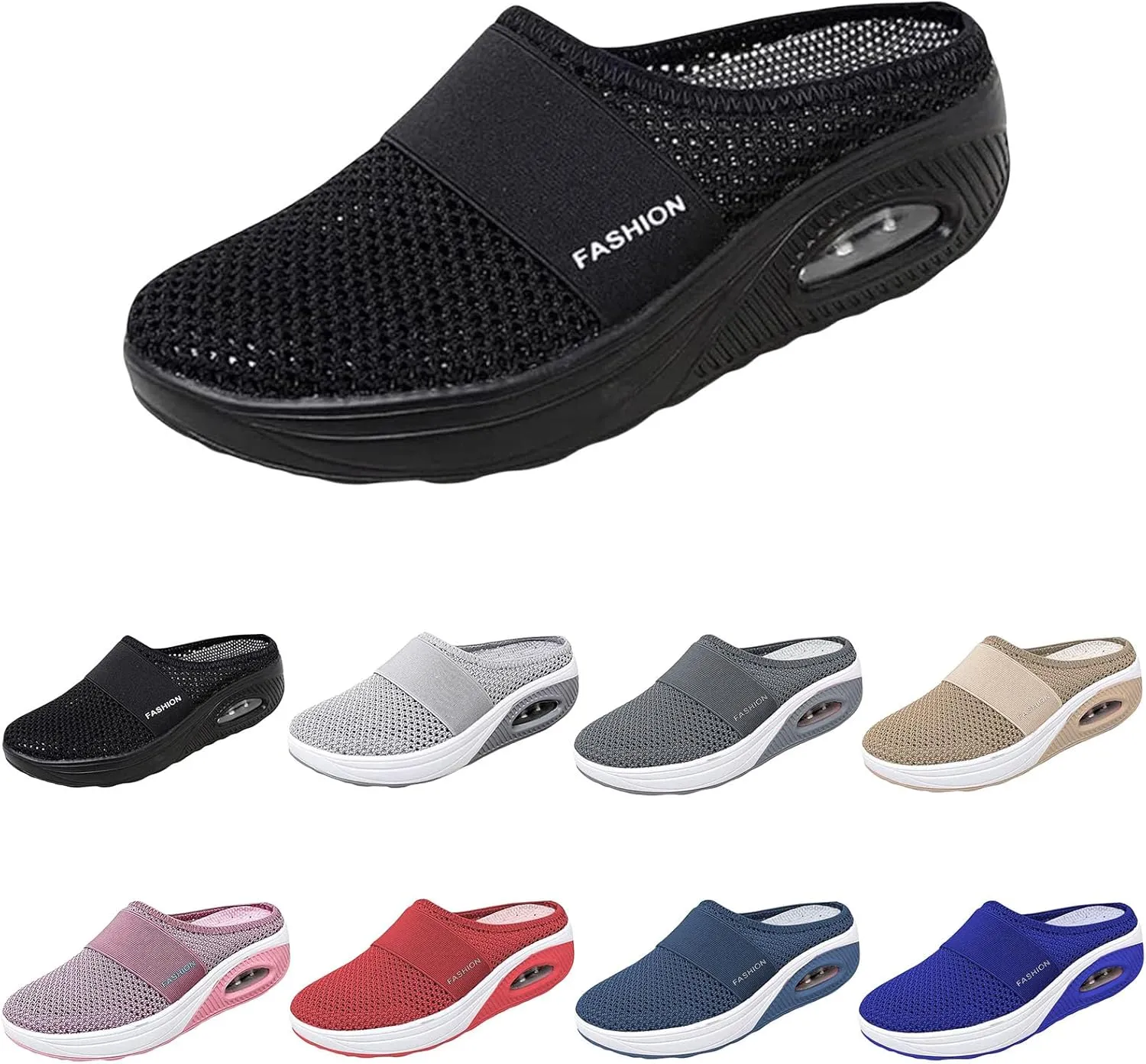 Mules for Women Men Slip On Orthopedic Walking Shoes, Lightweight Breathable Diabetic Mules, Comfortable Casual Athletic Shoes with Arch-Support, Outdoor Walking Non-Slip Shoes