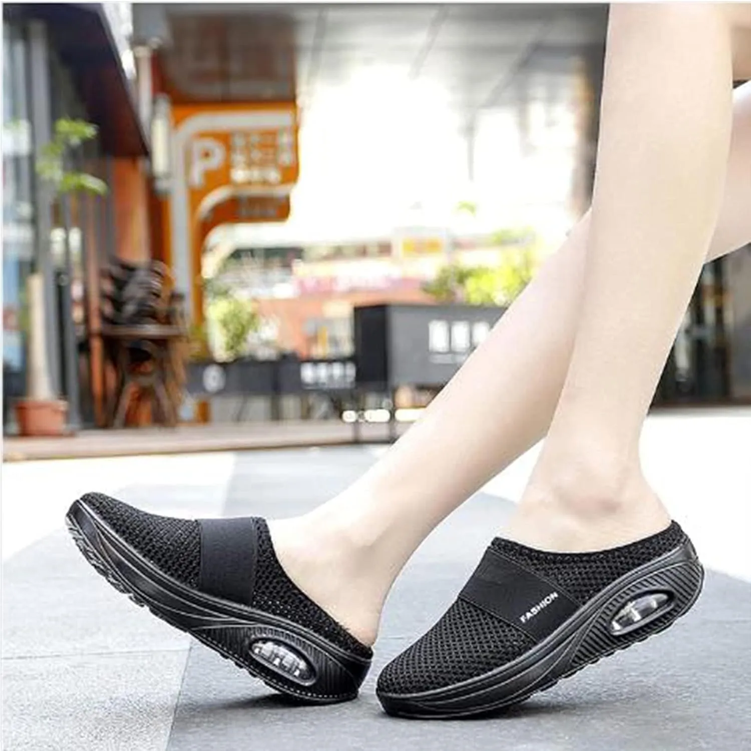 Mules for Women Men Slip On Orthopedic Walking Shoes, Lightweight Breathable Diabetic Mules, Comfortable Casual Athletic Shoes with Arch-Support, Outdoor Walking Non-Slip Shoes