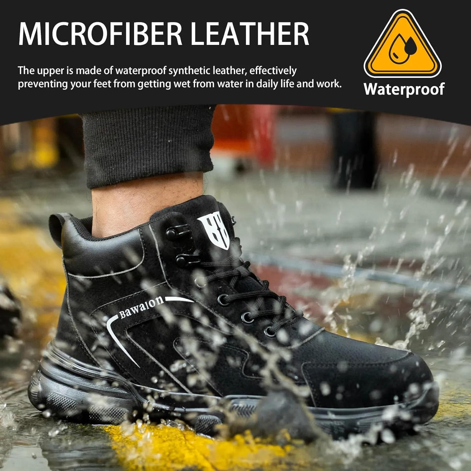 Nasogetch Waterproof Work Boots for Men Women Steel Toe Boots Lightweight Indestructible Slip Resistant Construction Safety Boots