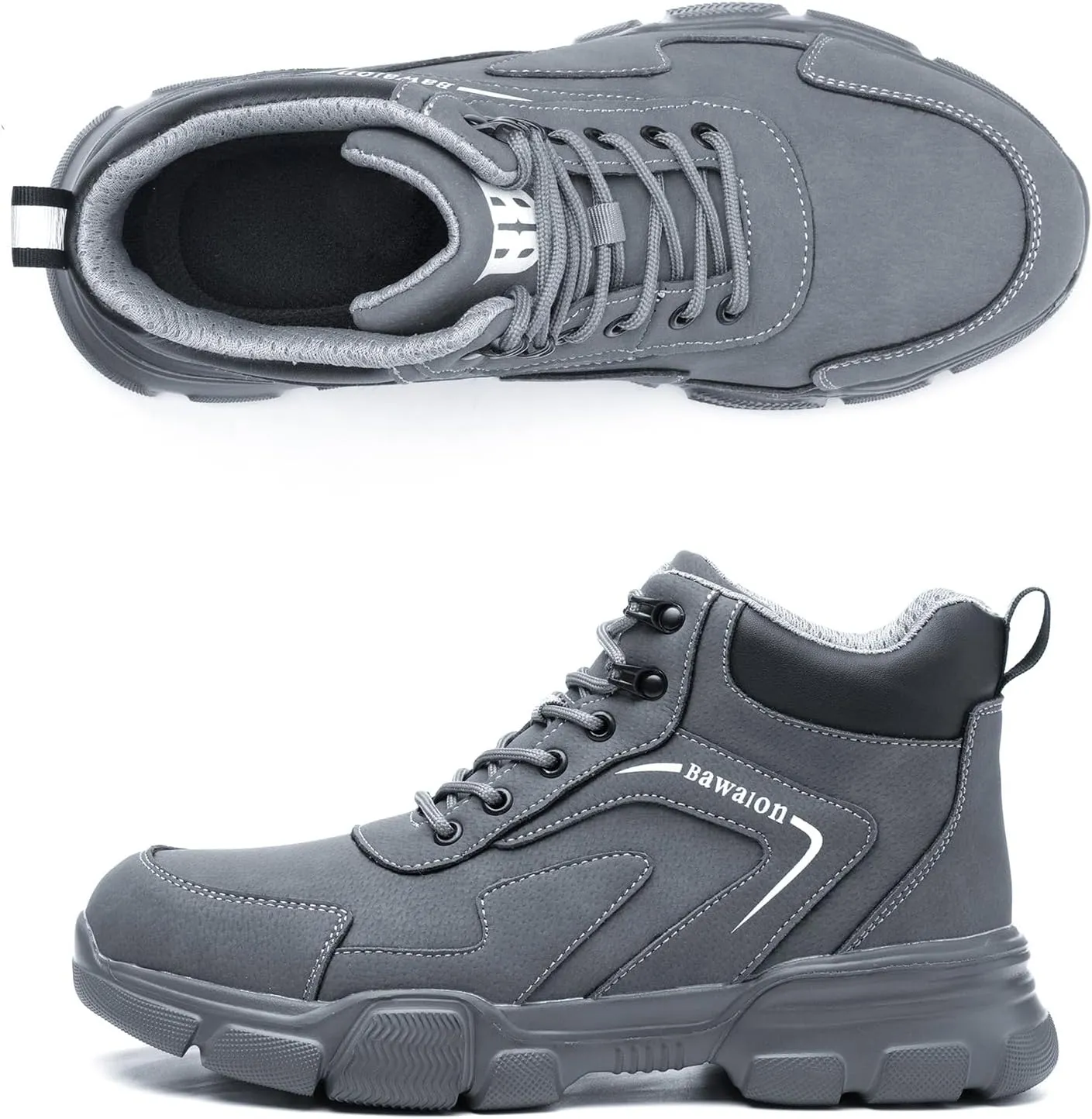Nasogetch Waterproof Work Boots for Men Women Steel Toe Boots Lightweight Indestructible Slip Resistant Construction Safety Boots