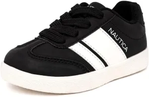 Nautica Boys Girls Casual Fashion Shoes – Comfortable Soccer Classic Walking Tennis Sneakers for Kids – Breathable, Lightweight & Flexible (Lace Up/Bungee) (Low-Top/High Top)