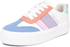 Nautica Boys Girls Casual Fashion Shoes – Comfortable Soccer Classic Walking Tennis Sneakers for Kids – Breathable, Lightweight & Flexible (Lace Up/Bungee) (Low-Top/High Top)