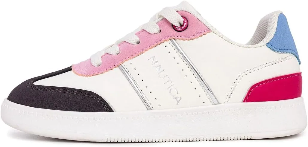 Nautica Boys Girls Casual Fashion Shoes – Comfortable Soccer Classic Walking Tennis Sneakers for Kids – Breathable, Lightweight & Flexible (Lace Up/Bungee) (Low-Top/High Top)