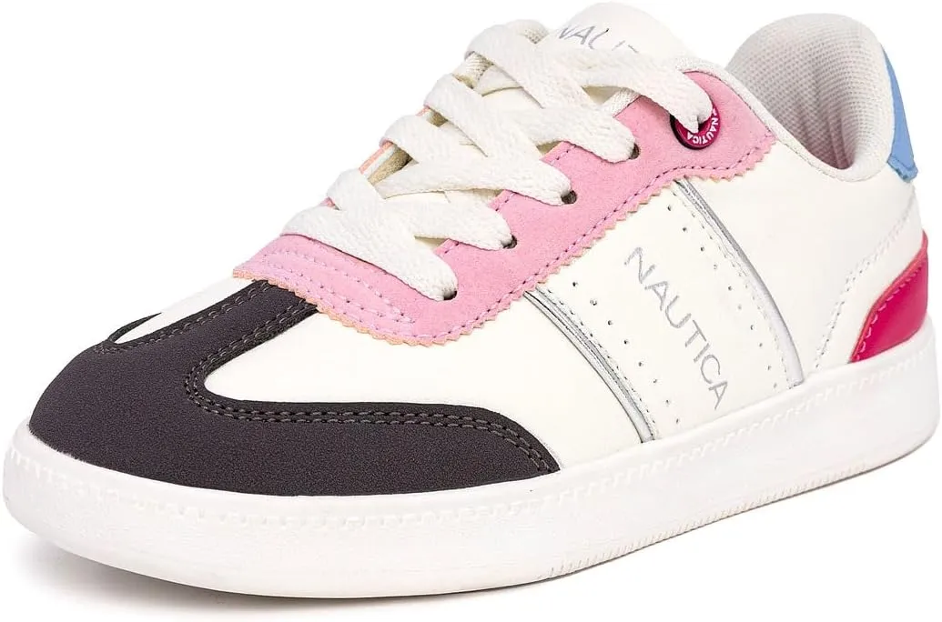 Nautica Boys Girls Casual Fashion Shoes – Comfortable Soccer Classic Walking Tennis Sneakers for Kids – Breathable, Lightweight & Flexible (Lace Up/Bungee) (Low-Top/High Top)