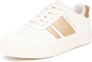 Nautica Boys Girls Casual Fashion Shoes – Comfortable Soccer Classic Walking Tennis Sneakers for Kids – Breathable, Lightweight & Flexible (Lace Up/Bungee) (Low-Top/High Top)