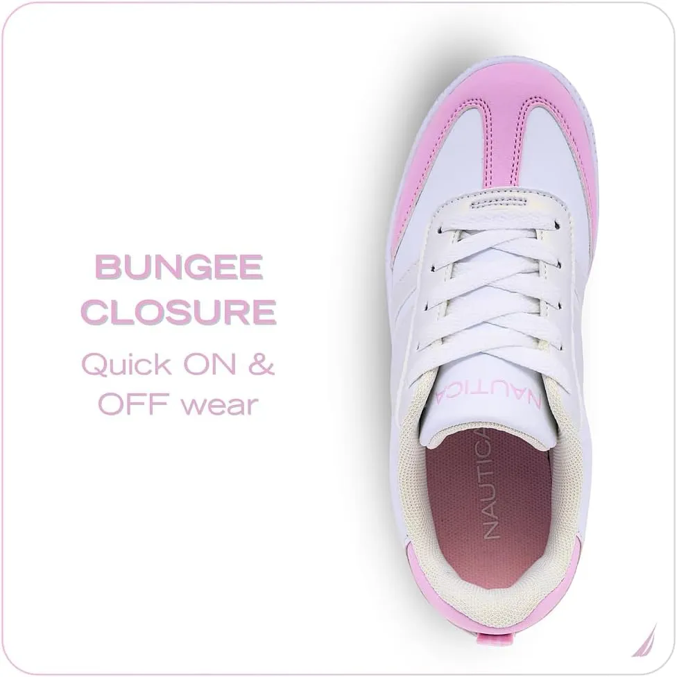 Nautica Boys Girls Casual Fashion Shoes – Comfortable Soccer Classic Walking Tennis Sneakers for Kids – Breathable, Lightweight & Flexible (Lace Up/Bungee) (Low-Top/High Top)