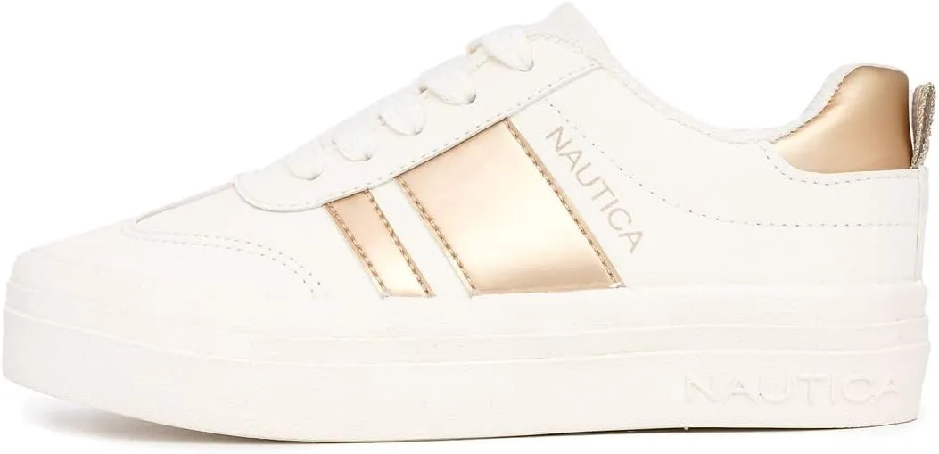 Nautica Boys Girls Casual Fashion Shoes – Comfortable Soccer Classic Walking Tennis Sneakers for Kids – Breathable, Lightweight & Flexible (Lace Up/Bungee) (Low-Top/High Top)