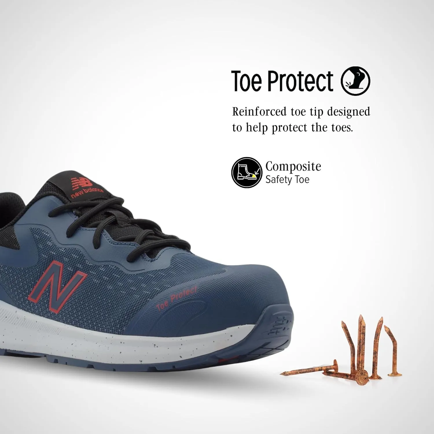 New Balance Logic Composite Toe Men's Industrial Work Shoes, Comfortable & Lightweight Work Shoes for Men, Electric Hazard, Puncture & Slip Resistant