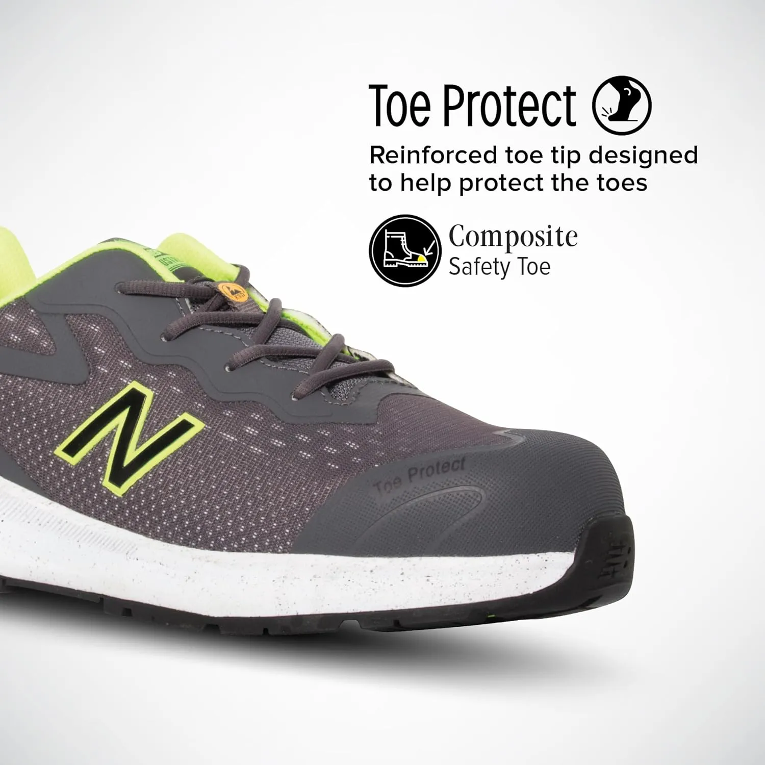 New Balance Logic Composite Toe Men's Industrial Work Shoes, Comfortable & Lightweight Work Shoes for Men, Electric Hazard, Puncture & Slip Resistant