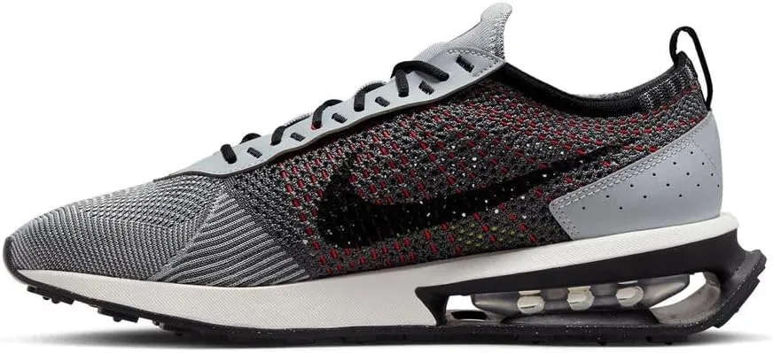 Nike Air Max Flyknit Racer Mens Trainers Sneakers, Wolf Grey White Black, 10.5