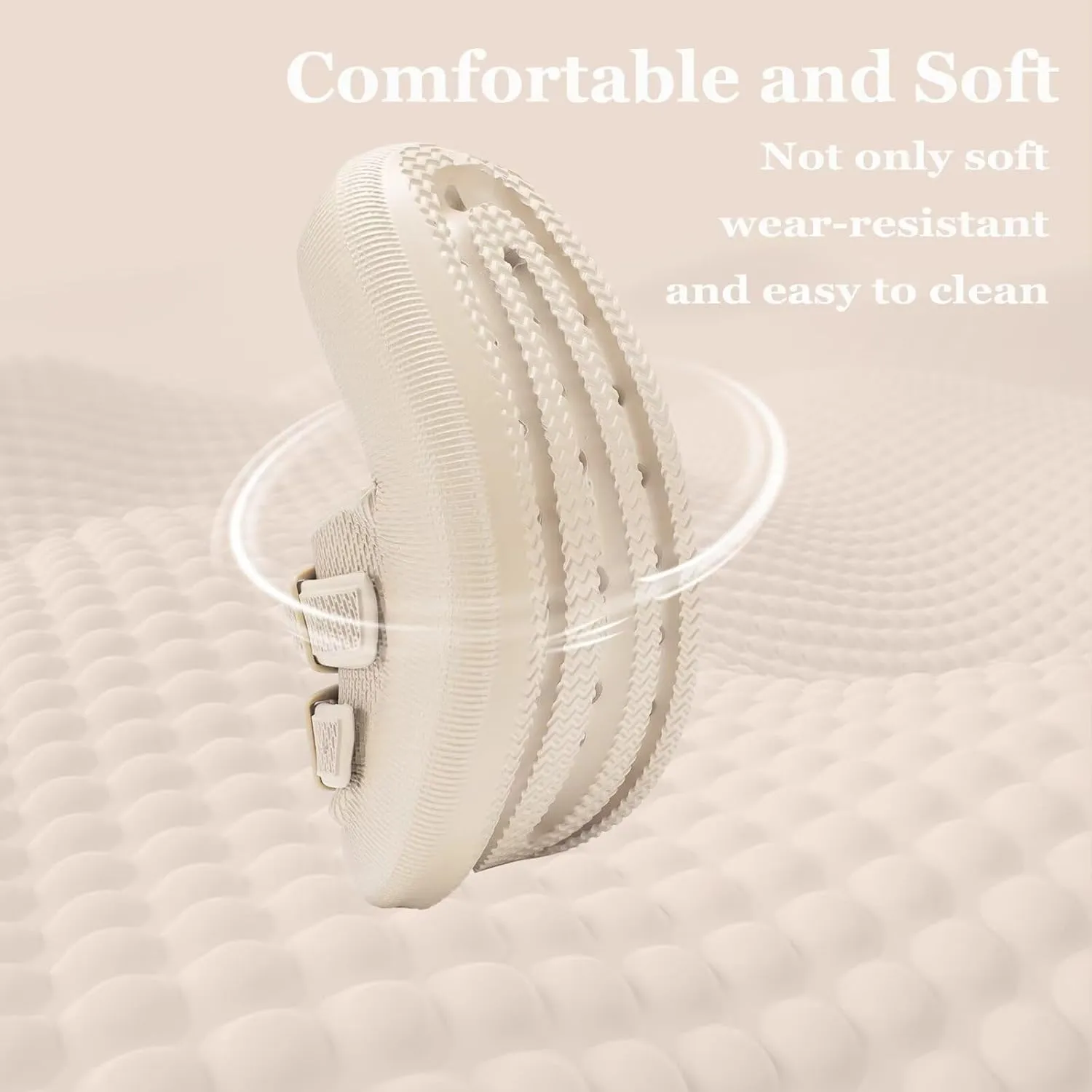NineCiFun Women's Slide Sandals for Comfortable Soft Cloud Slides - Adjustable Non-Slip Flat Sandals for Women and Men - Slip On Slippers Pillow Slippers