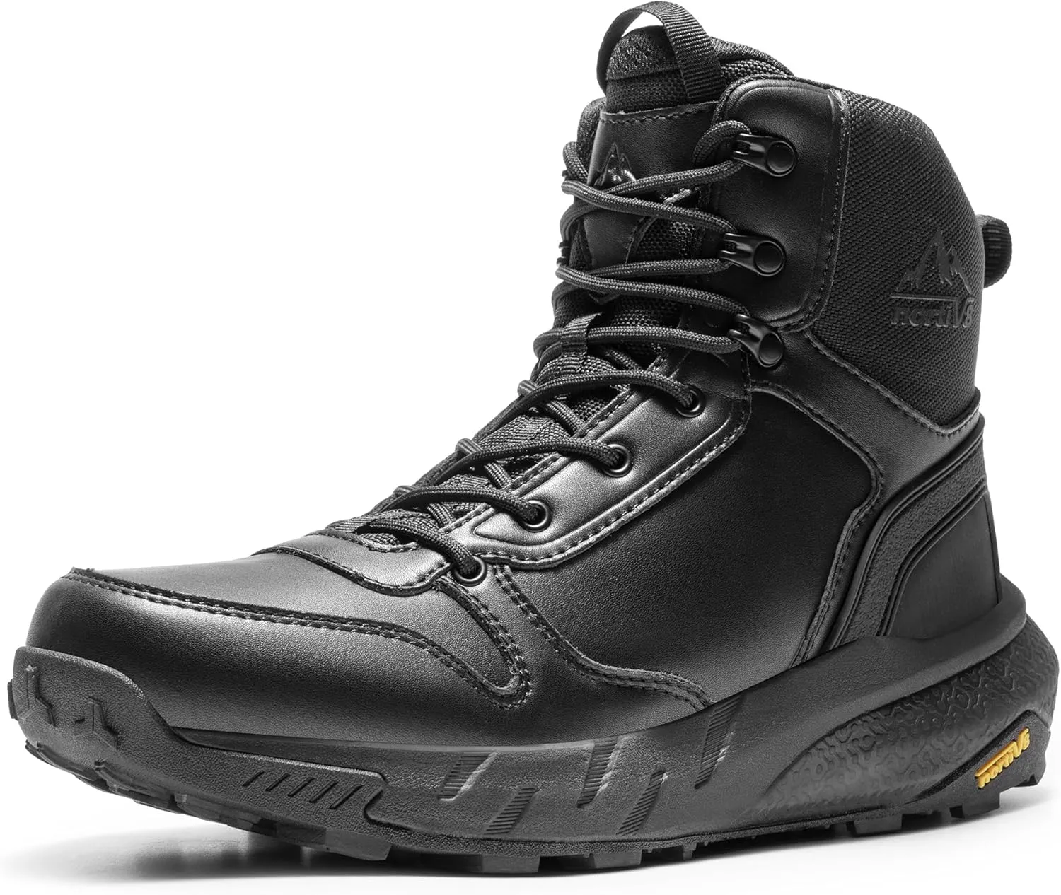 NORTIV 8 Men's Military Tactical Boot Lightweight Comfortable Boots for Work All Day Side Zipper Motorcycle Combat Hiking Boots 8 Inches Metrostrike