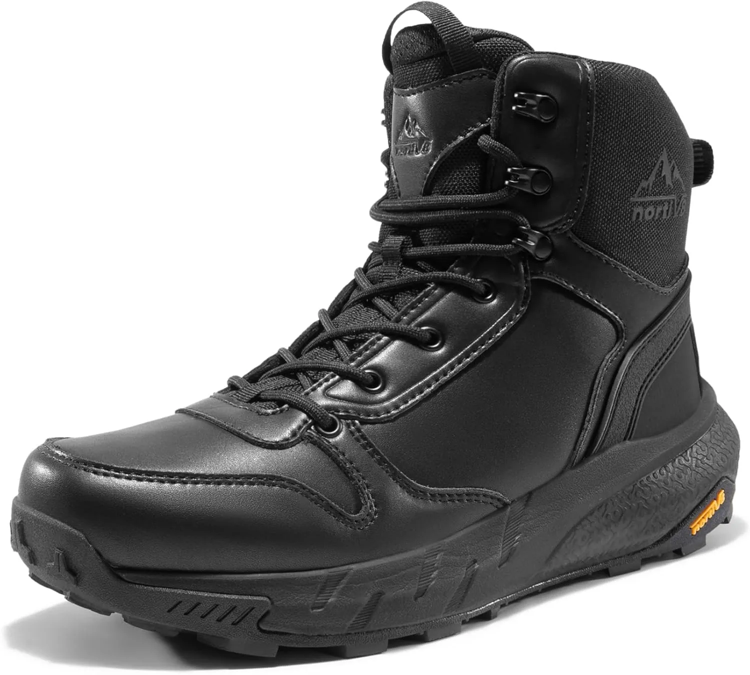 NORTIV 8 Men's Military Tactical Boot Lightweight Comfortable Boots for Work All Day Side Zipper Motorcycle Combat Hiking Boots 8 Inches Metrostrike