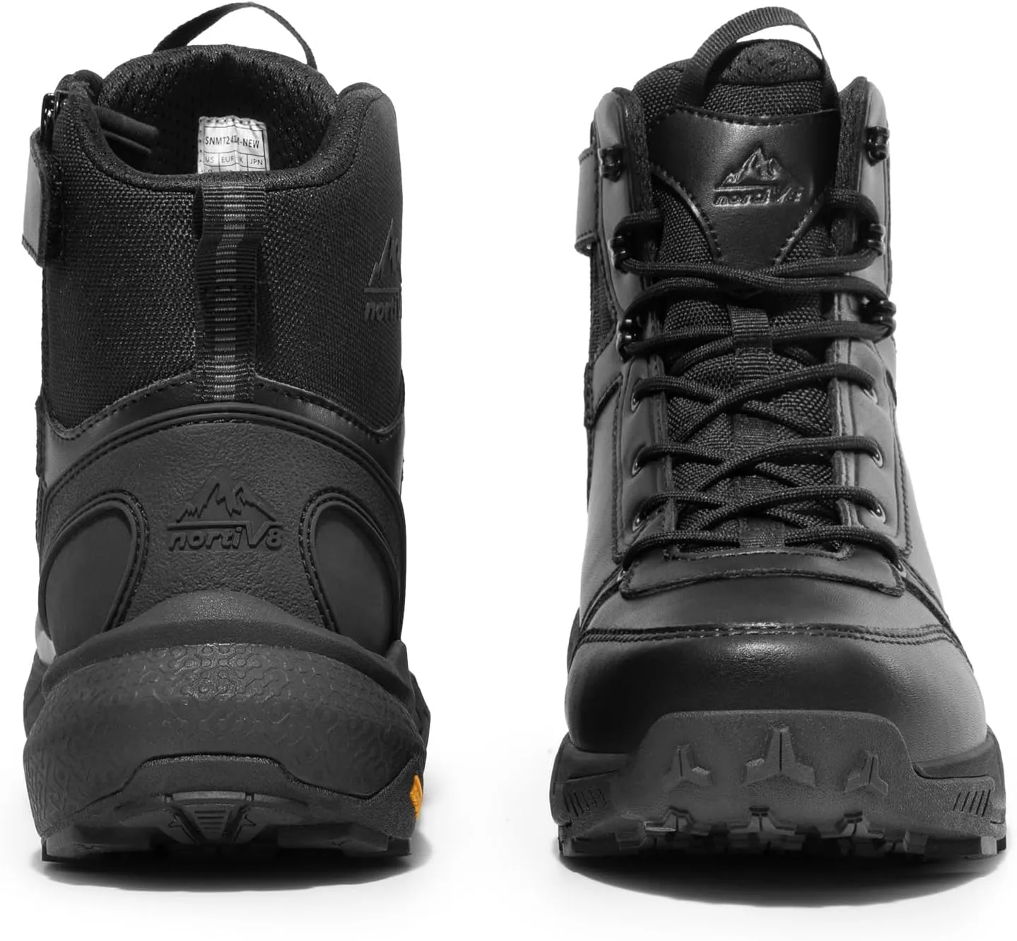 NORTIV 8 Men's Military Tactical Boot Lightweight Comfortable Boots for Work All Day Side Zipper Motorcycle Combat Hiking Boots 8 Inches Metrostrike