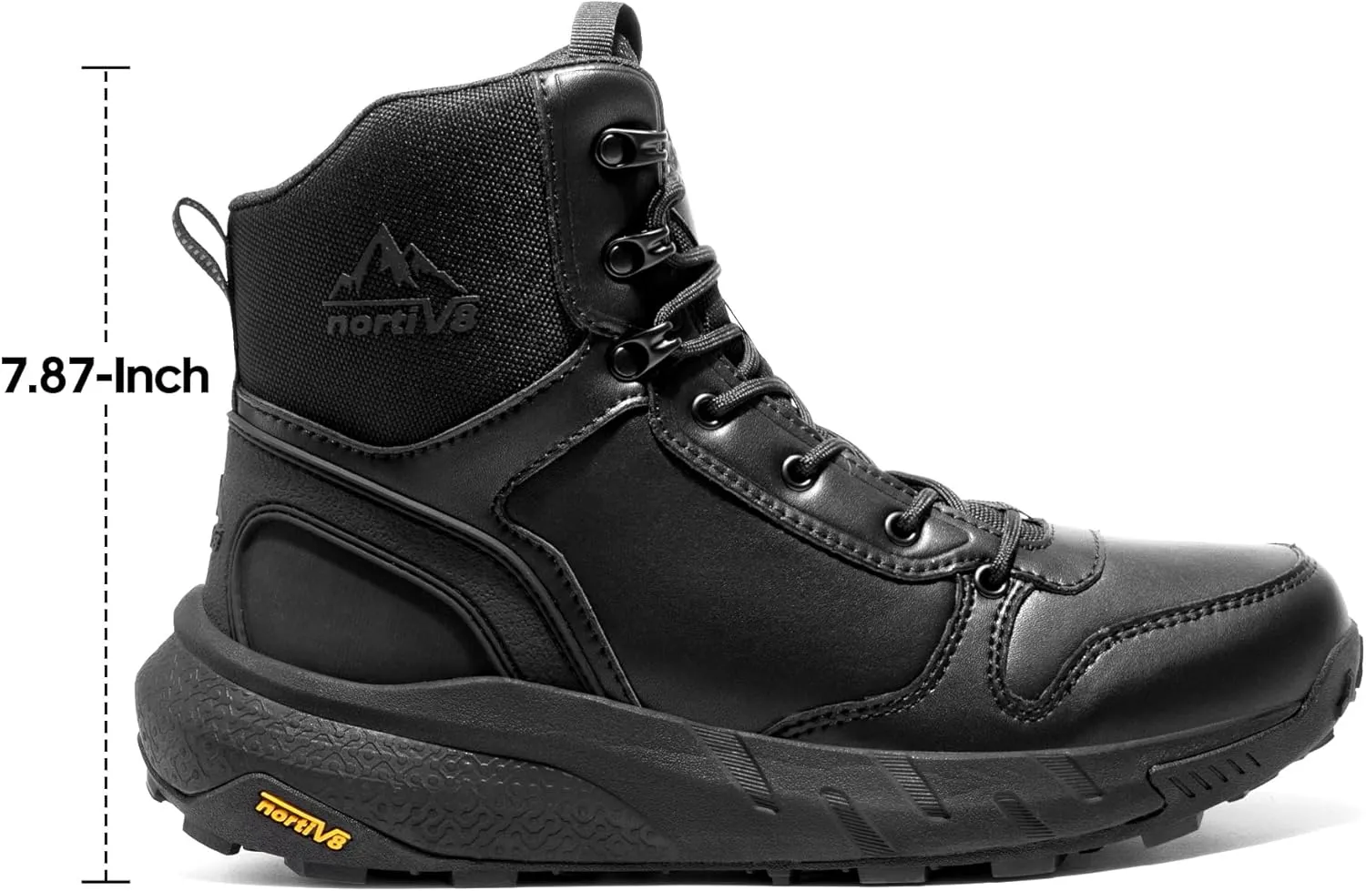 NORTIV 8 Men's Military Tactical Boot Lightweight Comfortable Boots for Work All Day Side Zipper Motorcycle Combat Hiking Boots 8 Inches Metrostrike