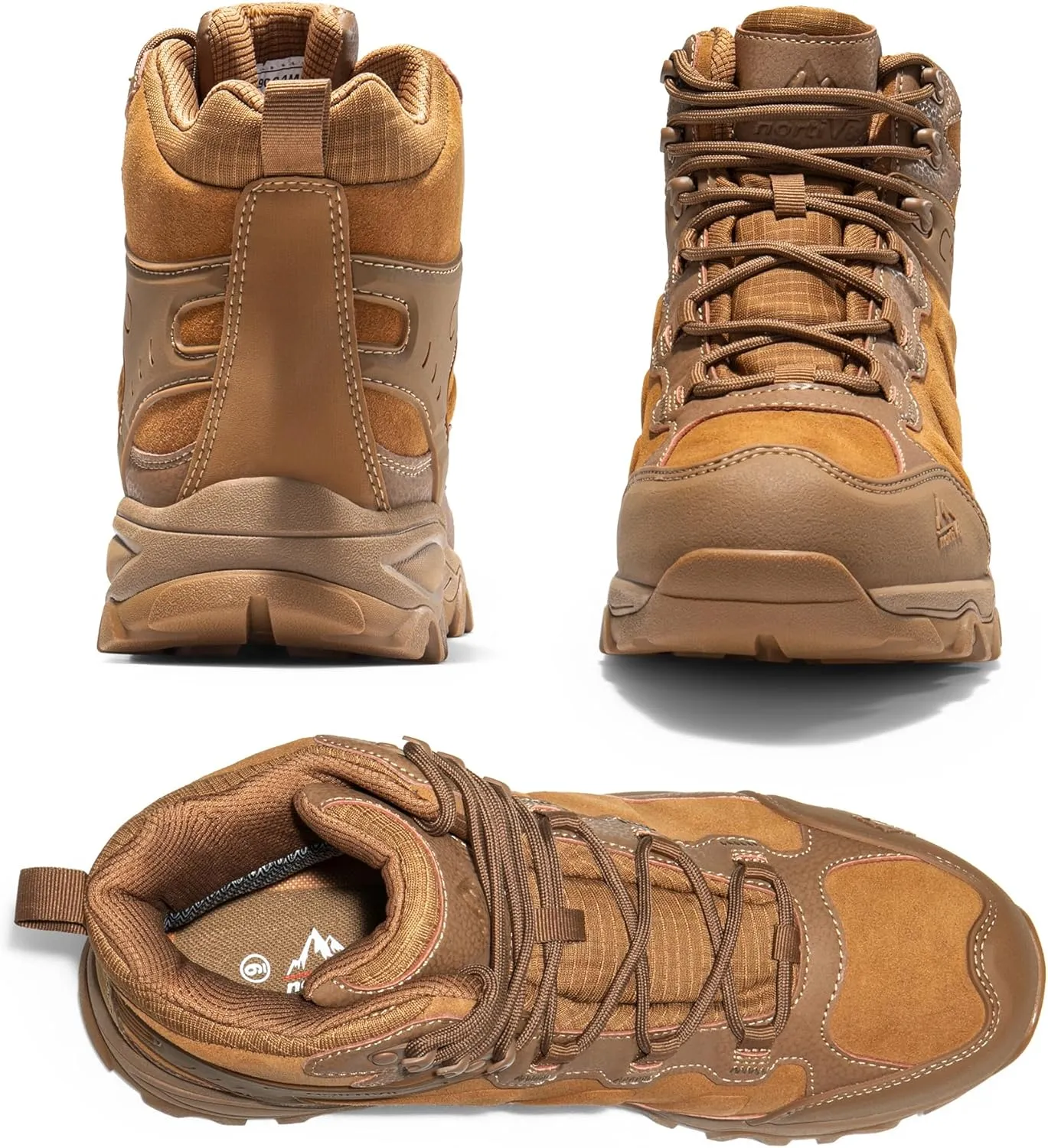 NORTIV 8 Men's Waterproof Hiking Boots Outdoor Mid Trekking Lightweight Mountaineering Shoes Paladin