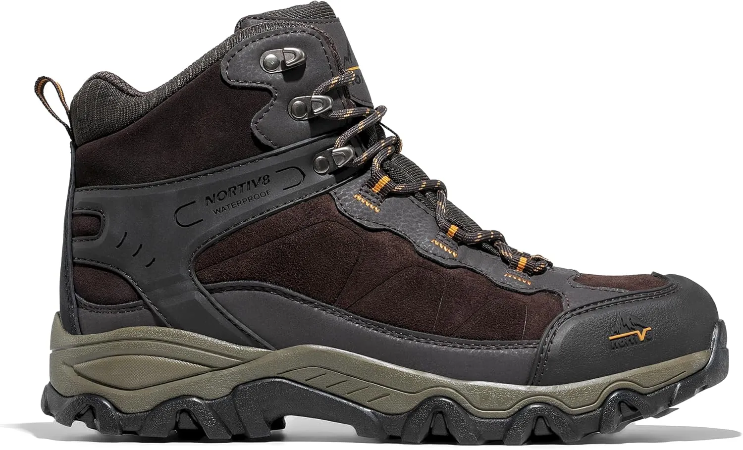 NORTIV 8 Men's Waterproof Hiking Boots Outdoor Mid Trekking Lightweight Mountaineering Shoes Paladin