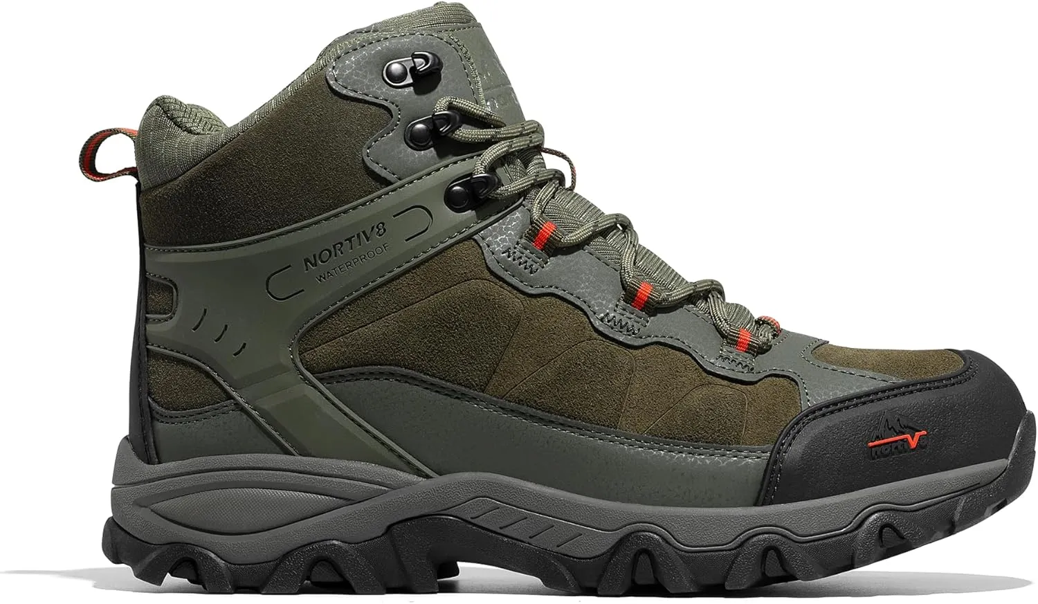 NORTIV 8 Men's Waterproof Hiking Boots Outdoor Mid Trekking Lightweight Mountaineering Shoes Paladin