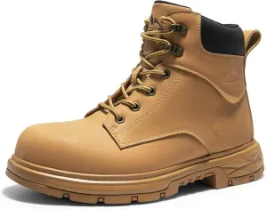 NORTIV 8 Steel Toe Work Boots for Men Waterproof Slip on Safety Construction Boots