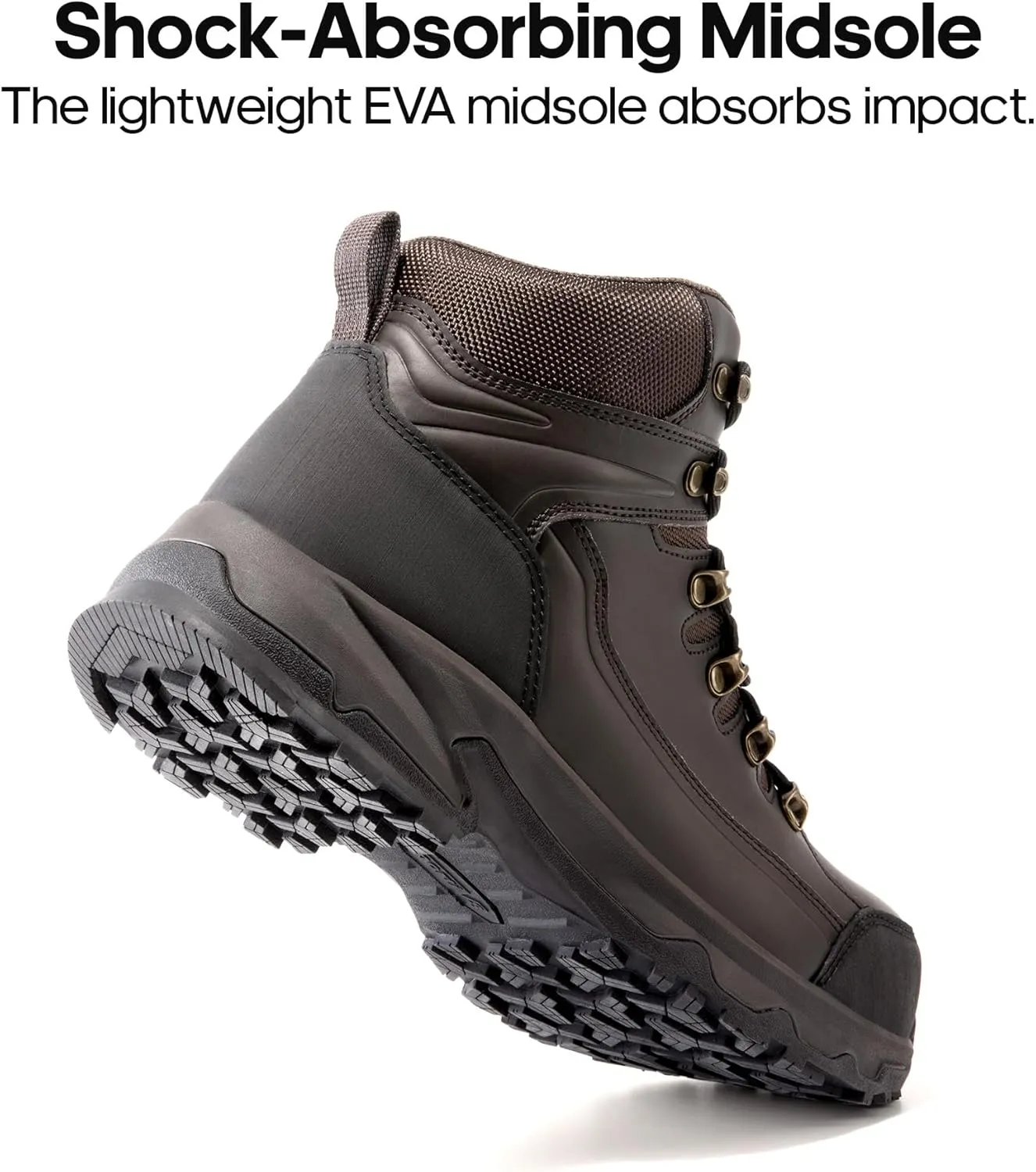 NORTIV 8 Steel Toe Work Boots for Men Waterproof Slip Resistant Safety Construction Boots TOWER