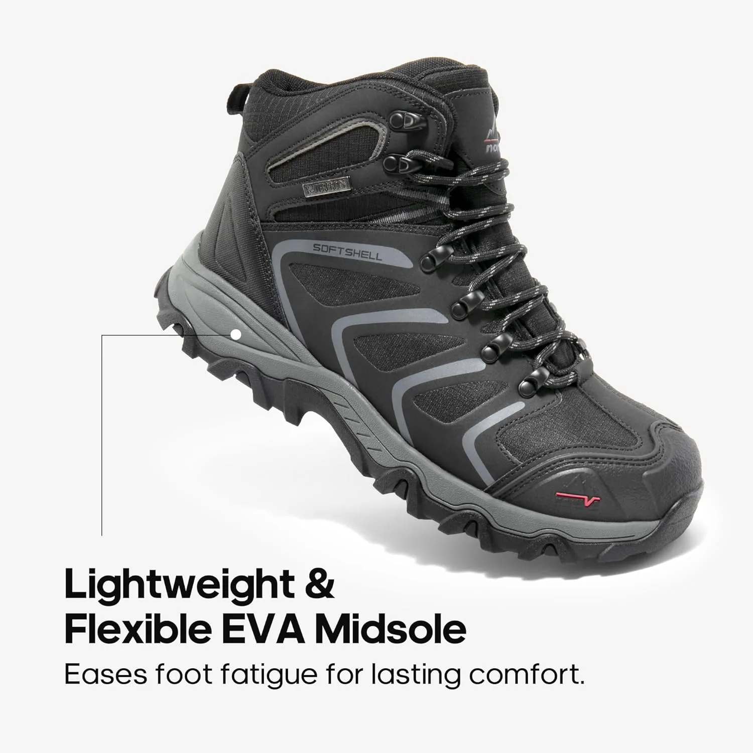 NORTIV 8 Waterproof Work Boots for Men Steel Toe Safety Construction Boots