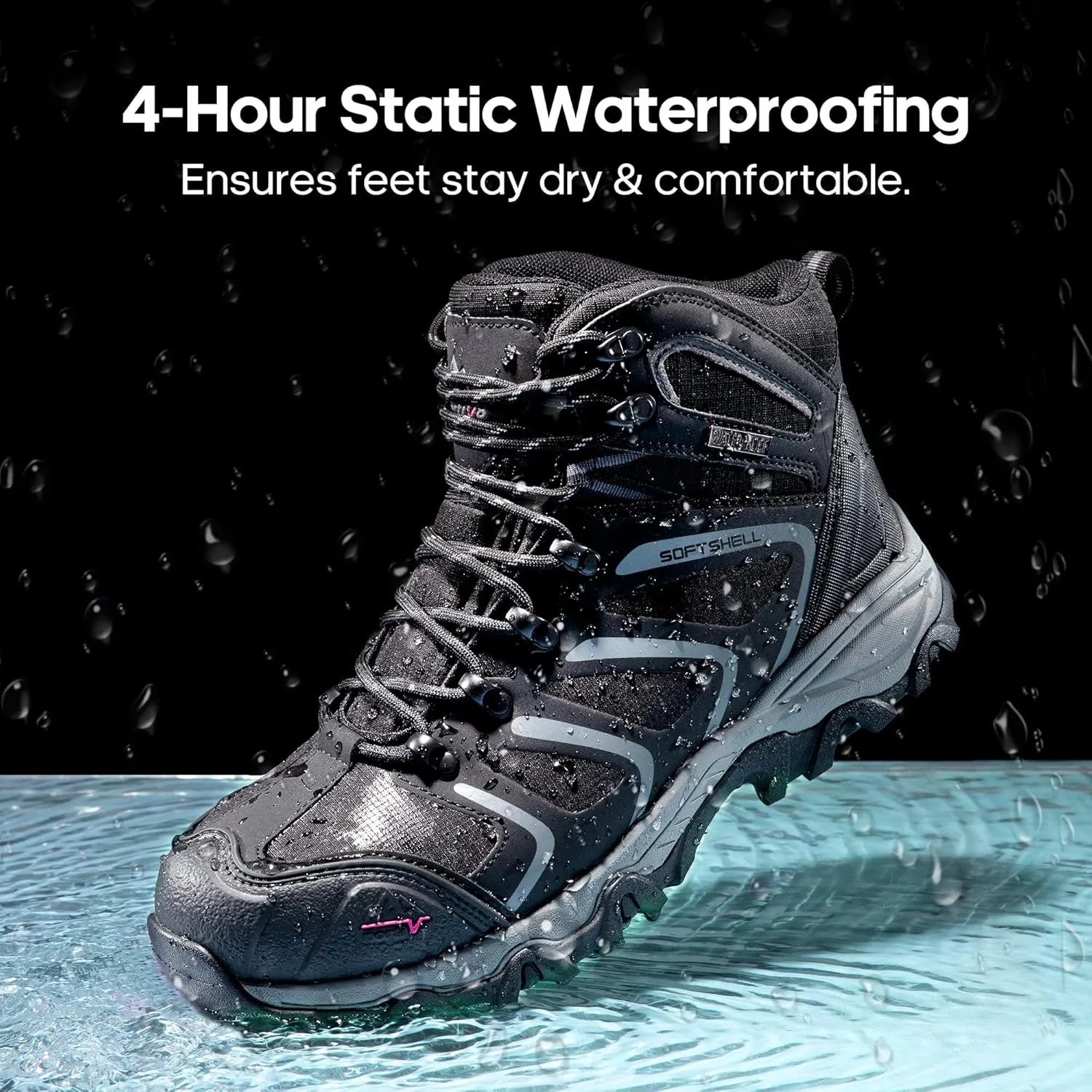 NORTIV 8 Waterproof Work Boots for Men Steel Toe Safety Construction Boots