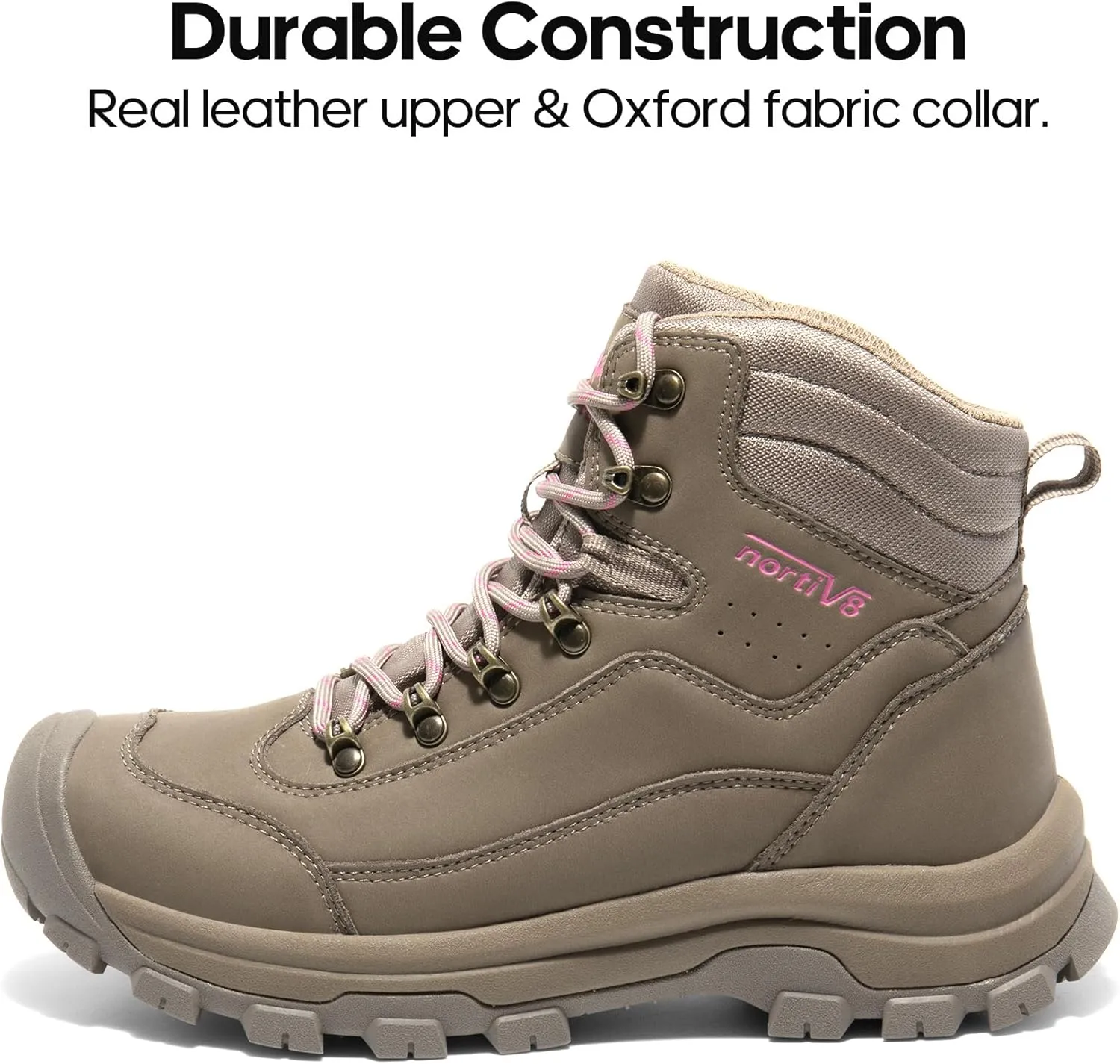 NORTIV 8 Women's Hiking Boots Waterproof Trekking Camping Trail Backpacking Boots for Outdoor