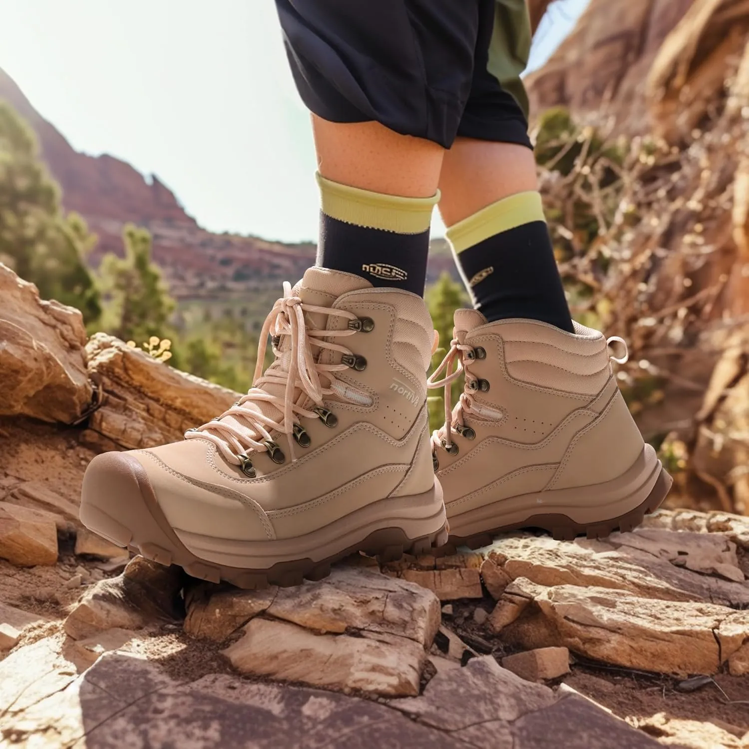 NORTIV 8 Women's Hiking Boots Waterproof Trekking Camping Trail Backpacking Boots for Outdoor