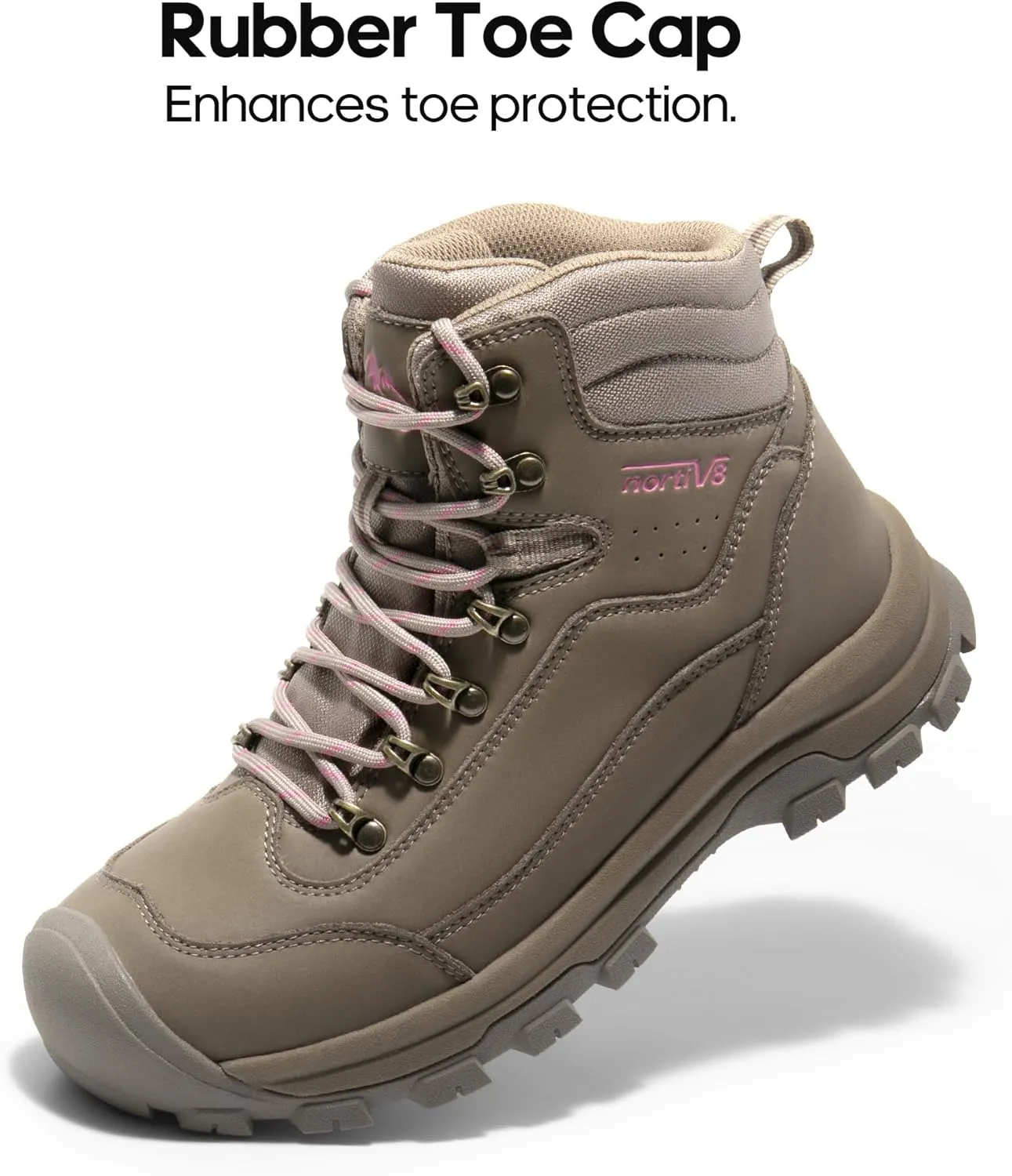 NORTIV 8 Women's Hiking Boots Waterproof Trekking Camping Trail Backpacking Boots for Outdoor