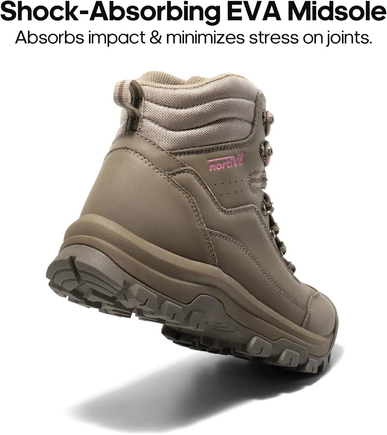 NORTIV 8 Women's Hiking Boots Waterproof Trekking Camping Trail Backpacking Boots for Outdoor