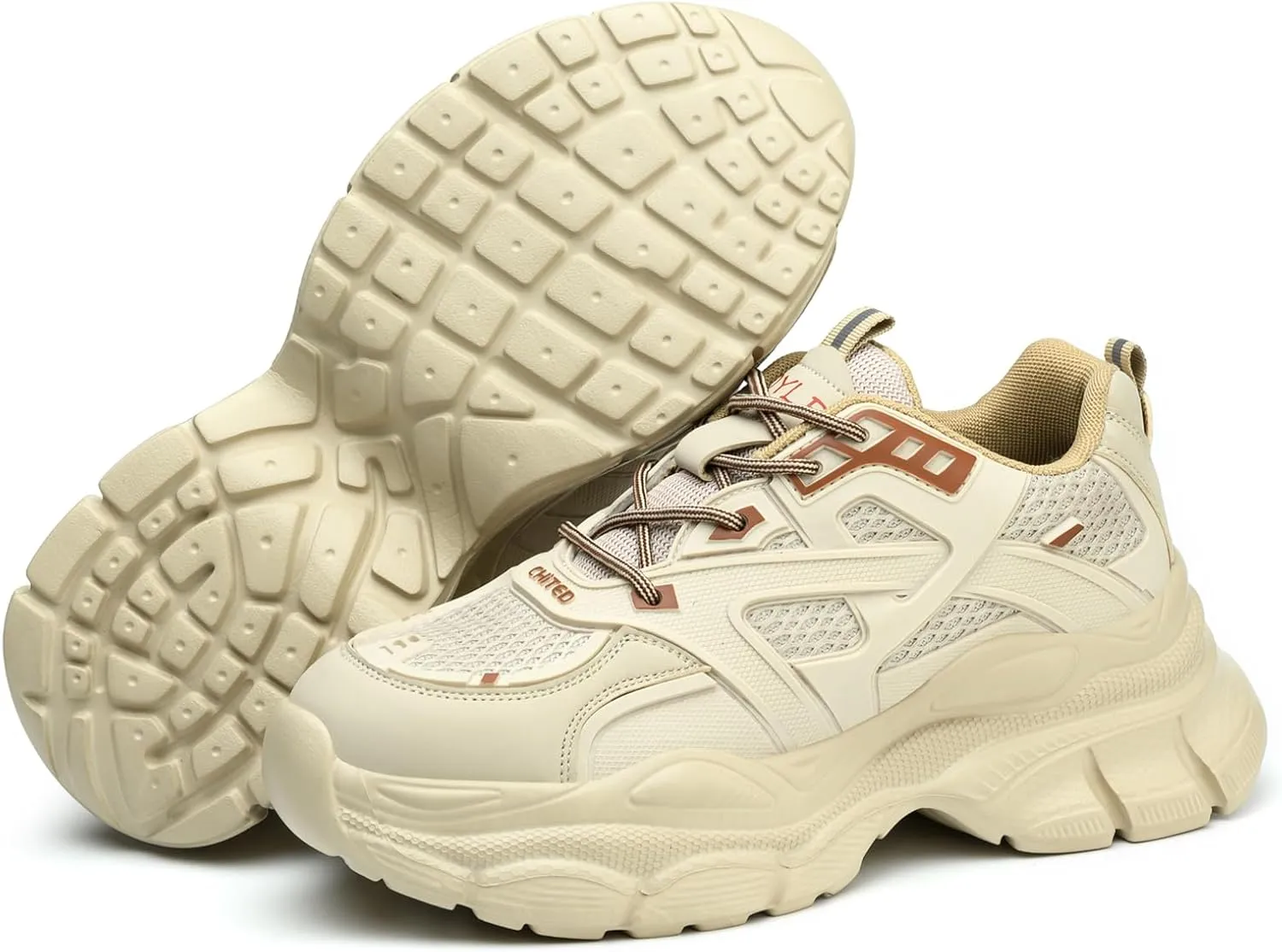 Nutropa Steel Toe Boots for Men, Lightweight Safety Work Shoes, Comfortable Breathable Composite Toe Boots Slip-Resistant Indestructible Shoes