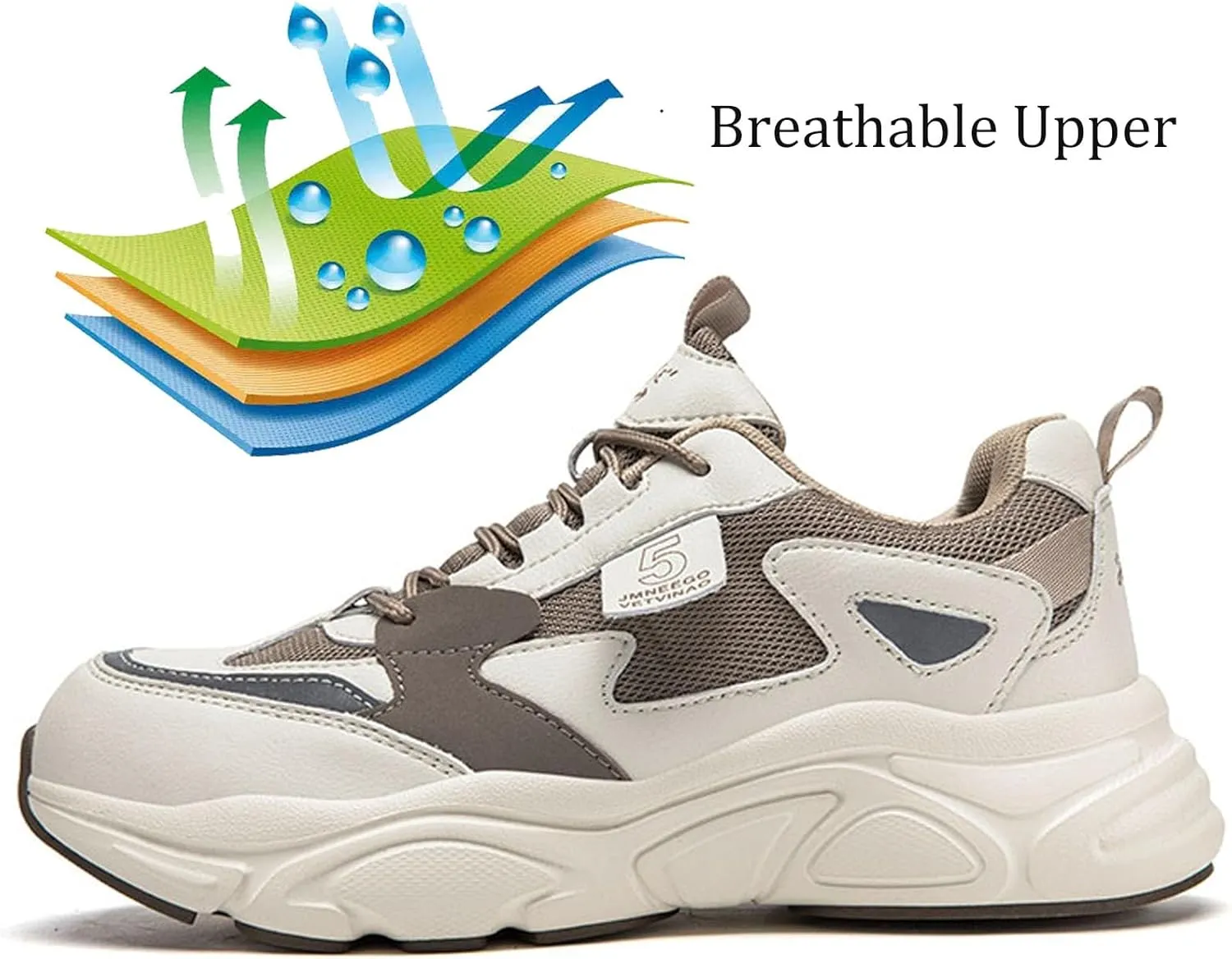 Nutropa Steel Toe Boots for Men, Lightweight Safety Work Shoes, Comfortable Breathable Composite Toe Boots Slip-Resistant Indestructible Shoes
