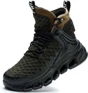 Nutropa Steel Toe Boots for Men Women, Lightweight Work & Safety Shoes Outdoor Protection Footwear Puncture Proof Industrial and Construction Shoes