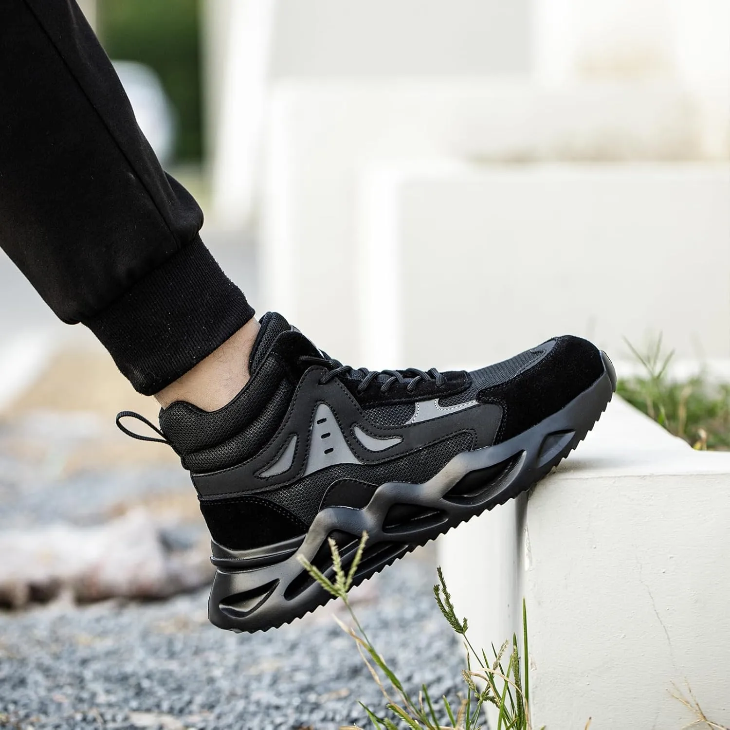 Nutropa Steel Toe Shoes for Men Women Work Safety Footwear Lightweight Breathable Comfortable Industrial Construction Sneakers