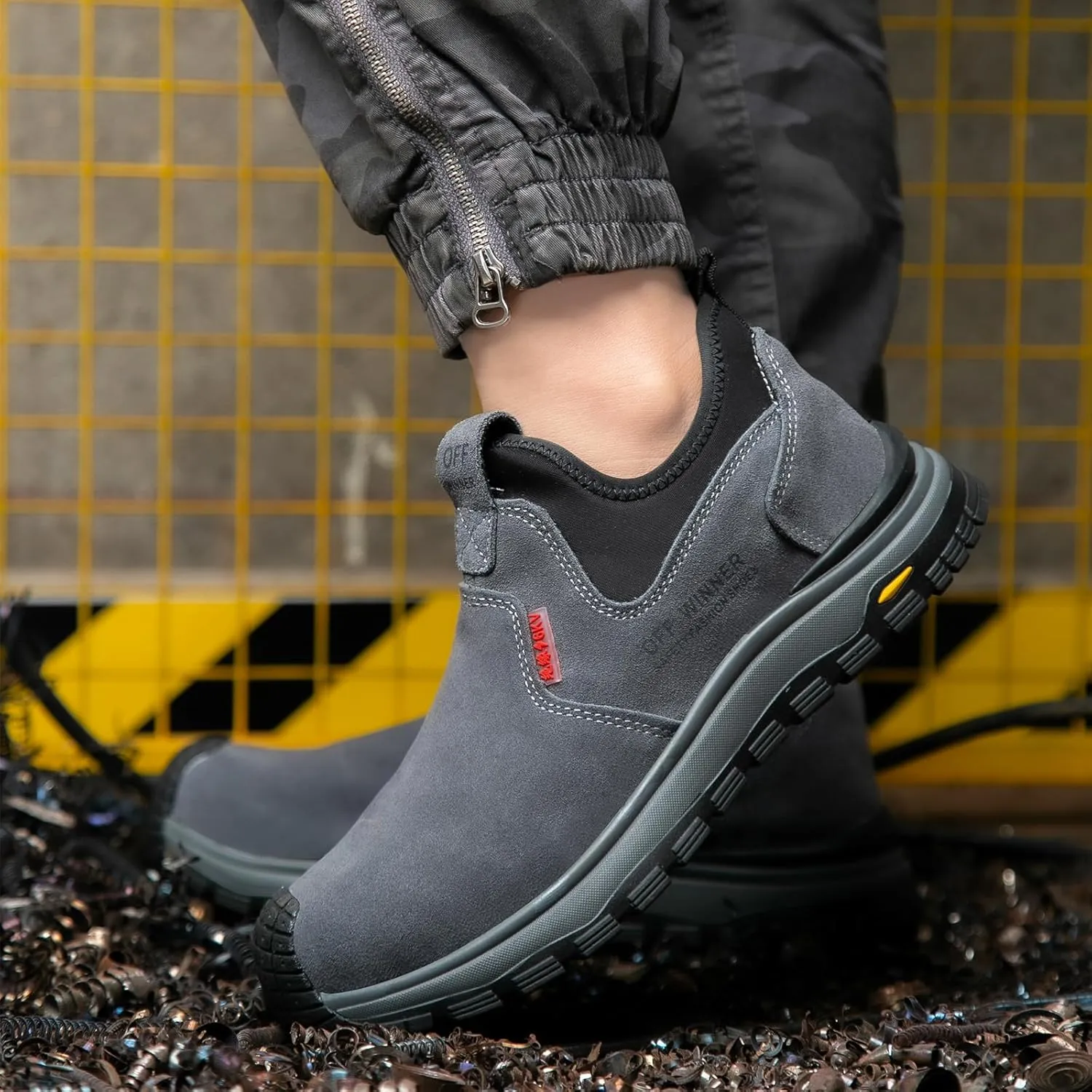 Nutropa Welding Work Boots for Men Composite Toe Safety Boots Non Slip Steel Toe Work Shoes Lightweight Construction Welder Boots