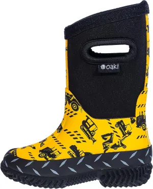 OAKI Kid's Neoprene Rain Boots, Snow Boots, Muck Boots