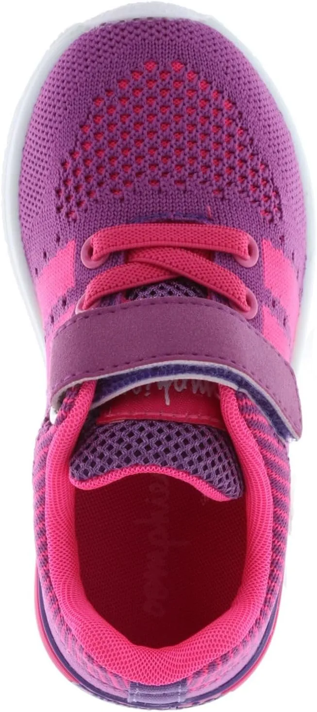 Oomphies Wynn Girls Athletic Sneakers – Breathable Knit Upper, Hook & Loop Closure, Cushioned Insole & Durable Design