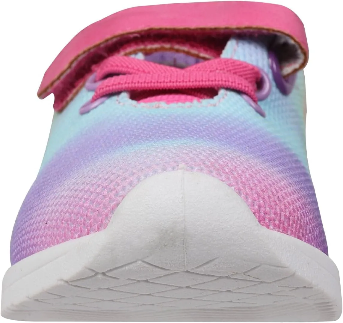 Oomphies Wynn Girls Athletic Sneakers – Breathable Knit Upper, Hook & Loop Closure, Cushioned Insole & Durable Design