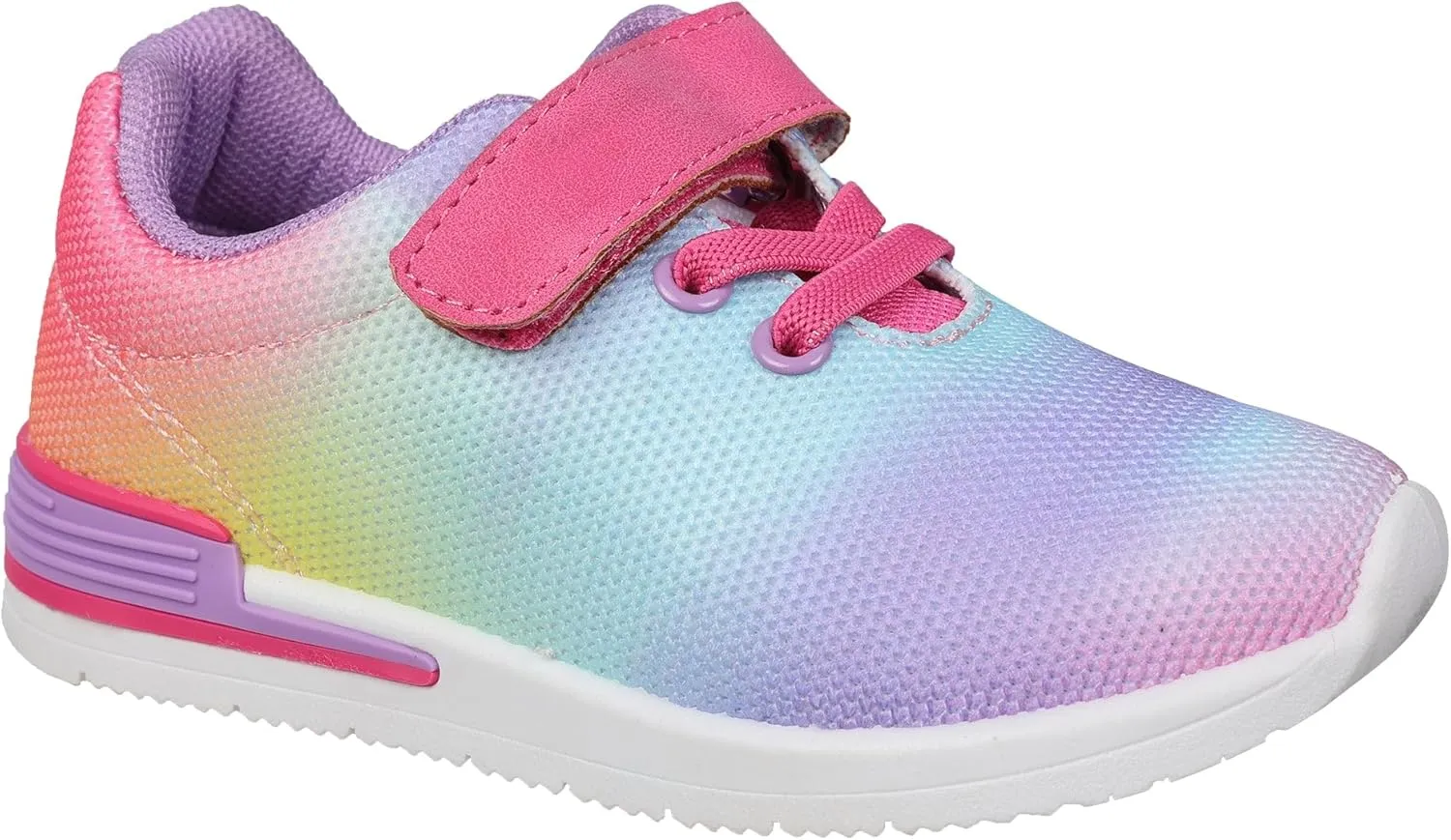 Oomphies Wynn Girls Athletic Sneakers – Breathable Knit Upper, Hook & Loop Closure, Cushioned Insole & Durable Design