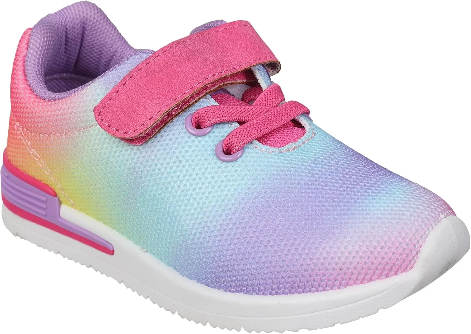 Oomphies Wynn Girls Athletic Sneakers – Breathable Knit Upper, Hook & Loop Closure, Cushioned Insole & Durable Design