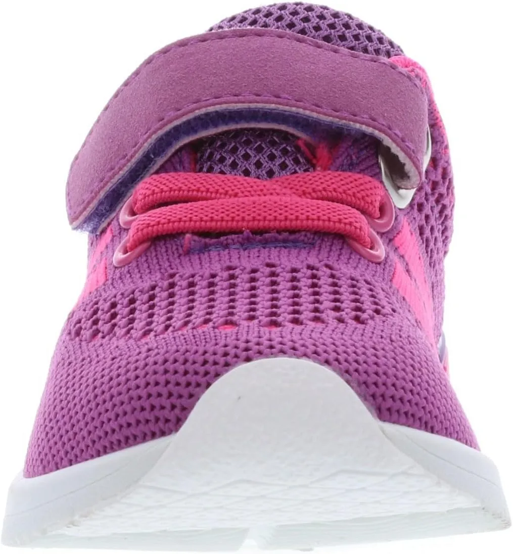 Oomphies Wynn Girls Athletic Sneakers – Breathable Knit Upper, Hook & Loop Closure, Cushioned Insole & Durable Design
